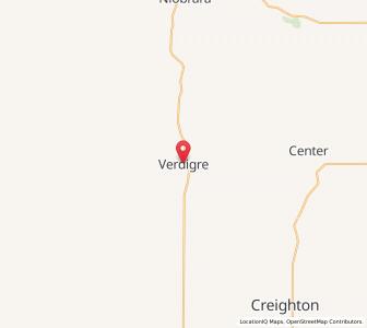 Map of Verdigre, Nebraska