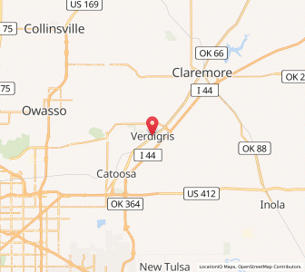 Map of Verdigris, Oklahoma