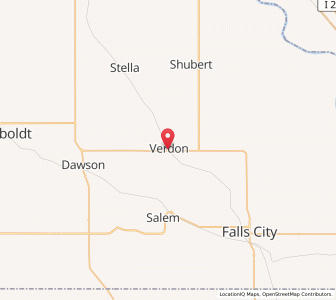 Map of Verdon, Nebraska