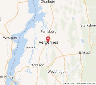 Map of Vergennes, Vermont
