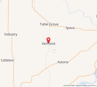 Map of Vermont, Illinois