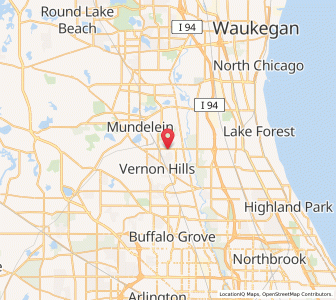 Map of Vernon Hills, Illinois