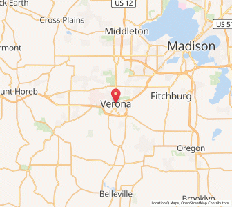 Map of Verona, Wisconsin