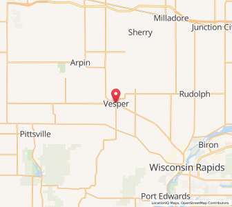 Map of Vesper, Wisconsin