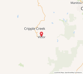 Map of Victor, Colorado