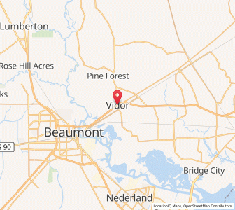 Map of Vidor, Texas