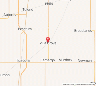 Map of Villa Grove, Illinois