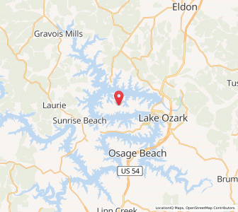 Map of Village of Four Seasons, Missouri