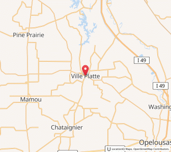 Map of Ville Platte, Louisiana