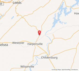 Map of Vincent, Alabama