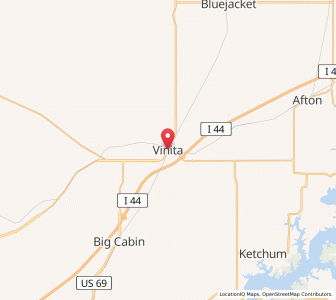 Map of Vinita, Oklahoma