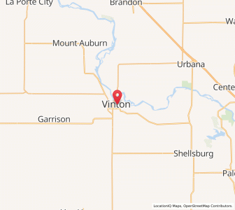 Map of Vinton, Iowa