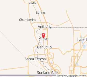 Map of Vinton, Texas