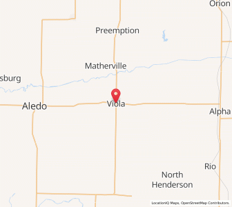 Map of Viola, Illinois