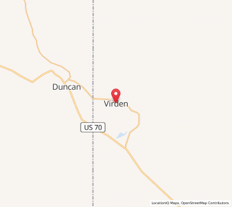 Map of Virden, New Mexico