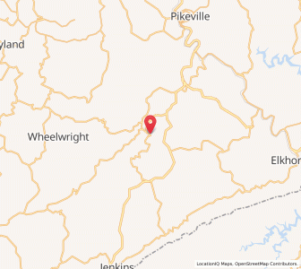 Map of Virgie, Kentucky