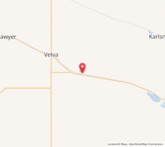 Map of Voltaire, North Dakota