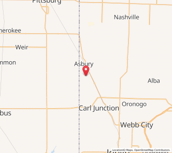 Map of Waco, Missouri