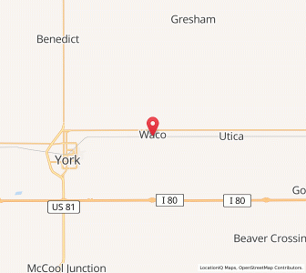 Map of Waco, Nebraska