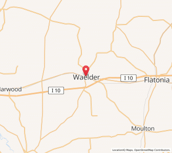 Map of Waelder, Texas