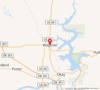 Map of Wagoner, Oklahoma