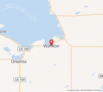Map of Wahkon, Minnesota