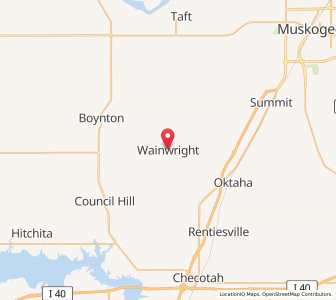 Map of Wainwright, Oklahoma