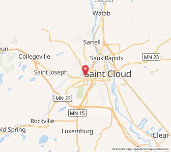 Map of Waite Park, Minnesota