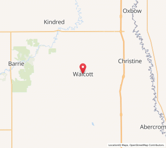 Map of Walcott, North Dakota