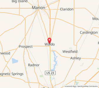 Map of Waldo, Ohio