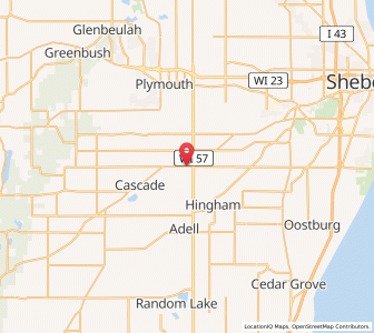 Map of Waldo, Wisconsin