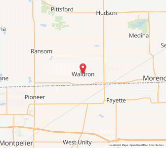 Map of Waldron, Michigan