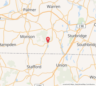 Map of Wales, Massachusetts