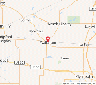 Map of Walkerton, Indiana