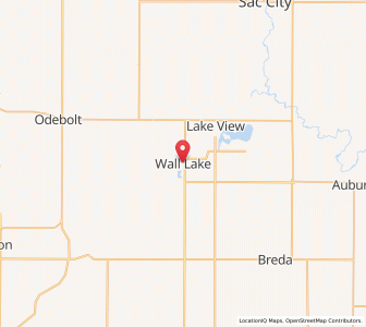 Map of Wall Lake, Iowa