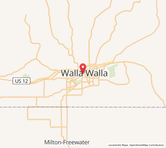 Map of Walla Walla, Washington