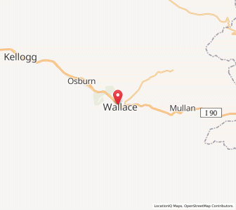 Map of Wallace, Idaho