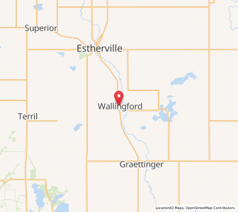 Map of Wallingford, Iowa