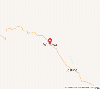 Map of Wallowa, Oregon