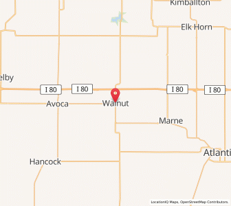 Map of Walnut, Iowa