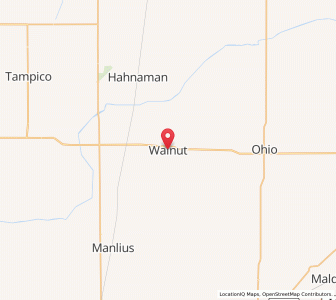 Map of Walnut, Illinois