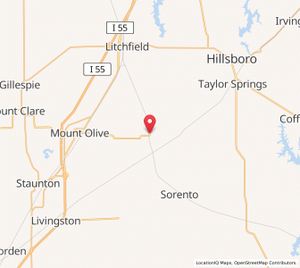 Map of Walshville, Illinois