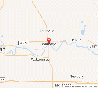 Map of Wamego, Kansas