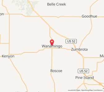 Map of Wanamingo, Minnesota