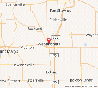 Map of Wapakoneta, Ohio