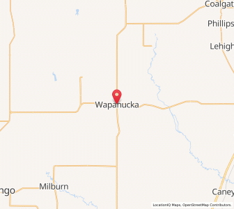 Map of Wapanucka, Oklahoma