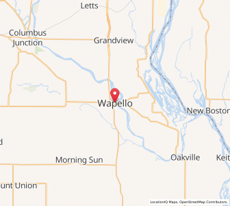 Map of Wapello, Iowa