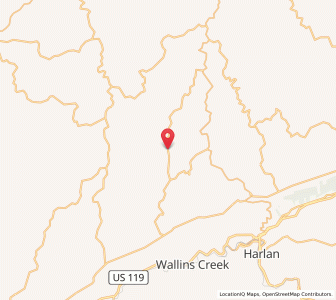Map of Warbranch, Kentucky