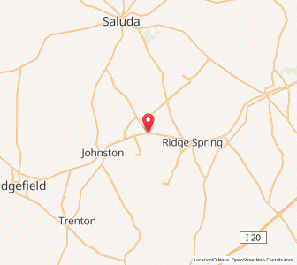 Map of Ward, South Carolina