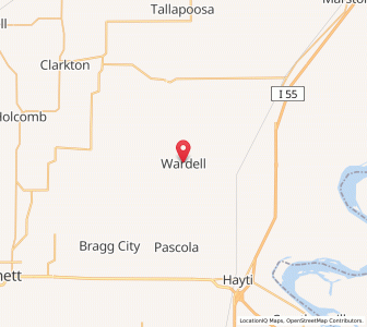 Map of Wardell, Missouri